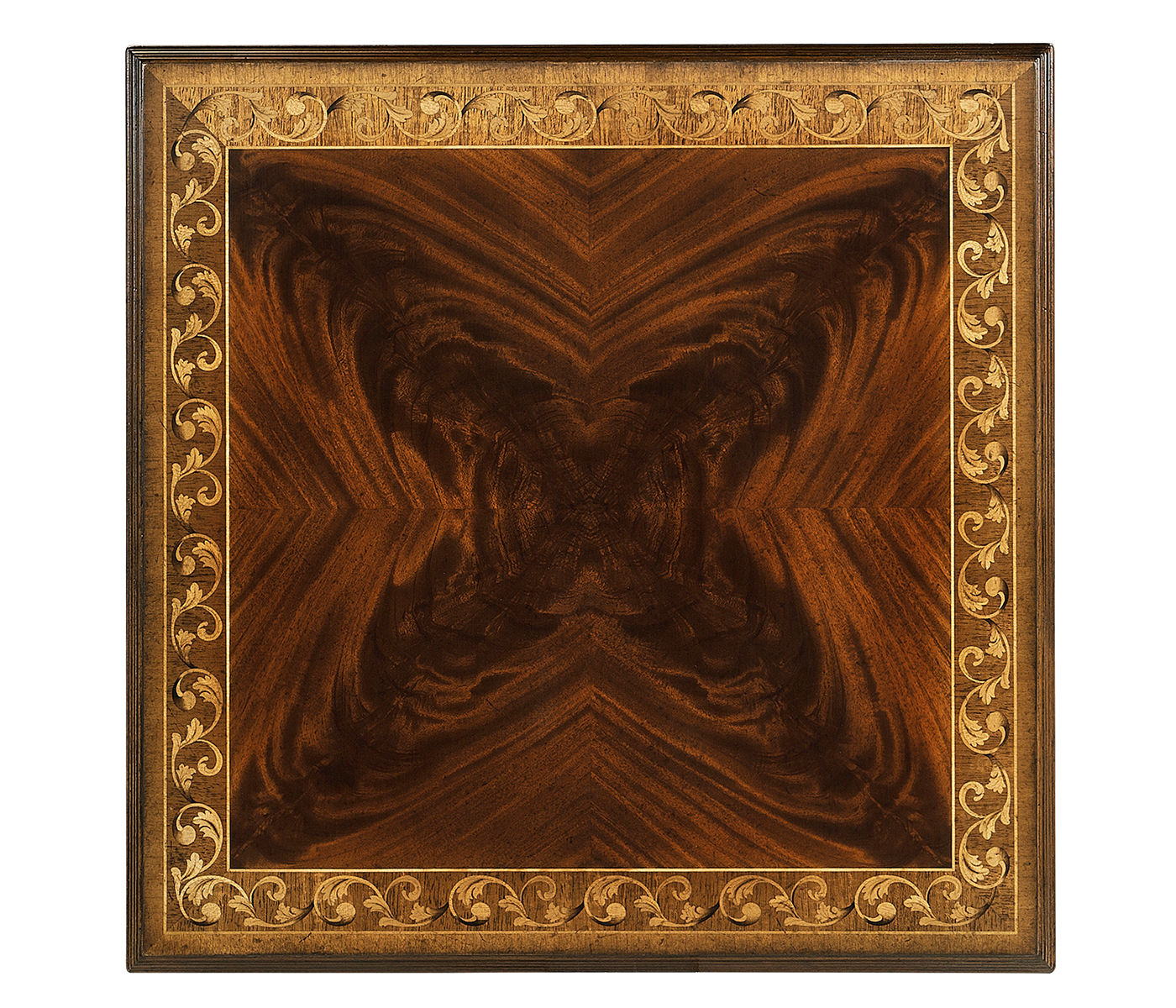 Louis IV style mahogany & gilded square side table