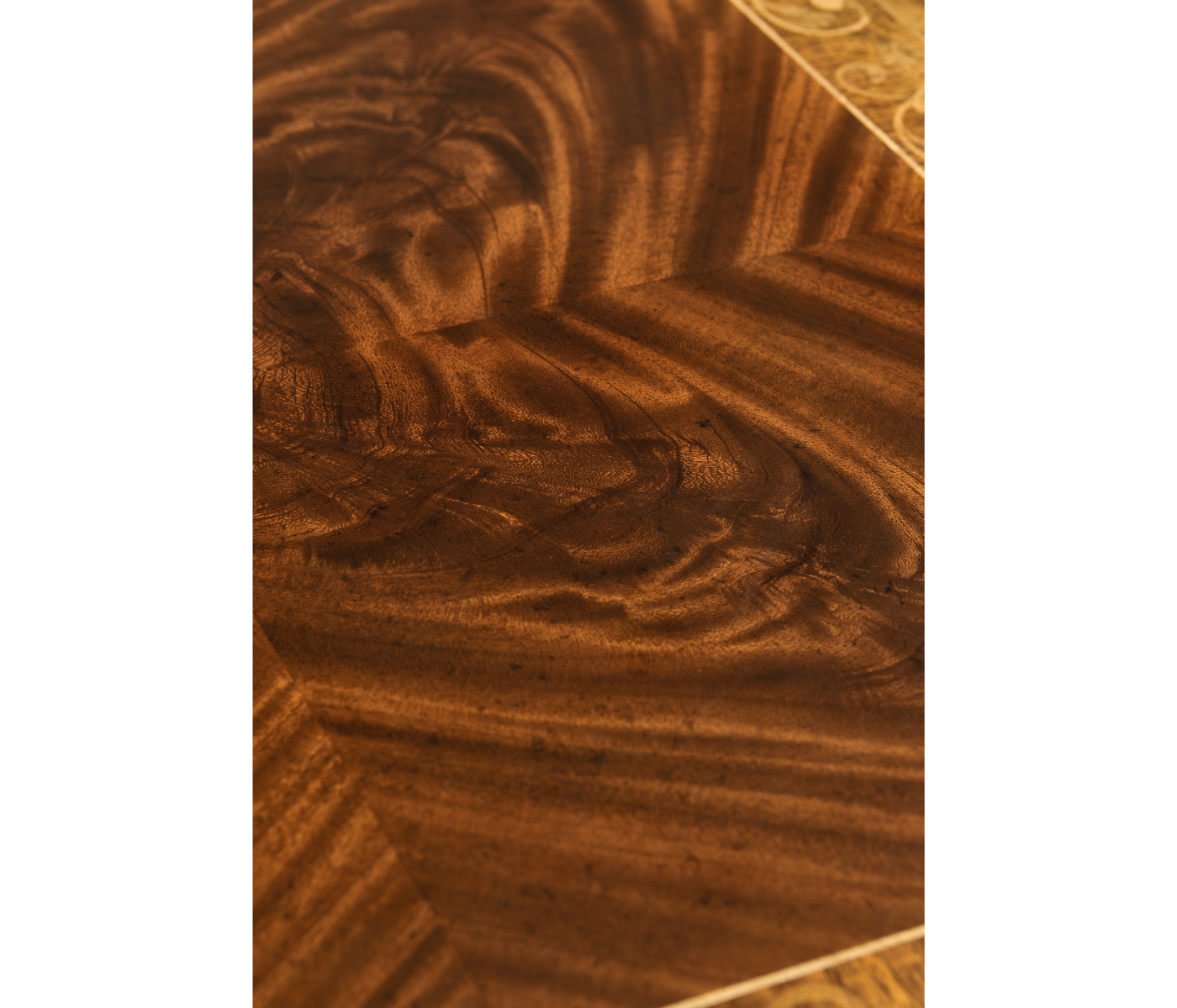 Louis IV style mahogany & gilded square side table