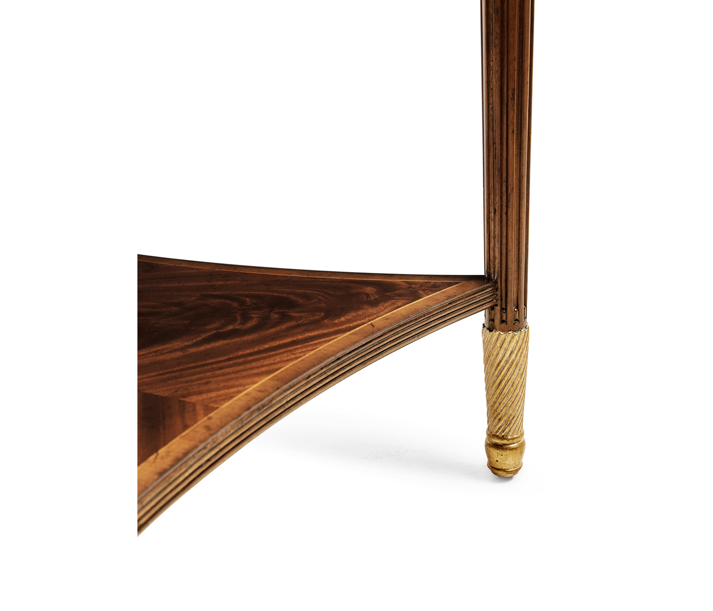 Louis IV style mahogany & gilded square side table