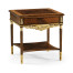 Louis IV style mahogany & gilded square side table