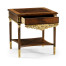 Louis IV style mahogany & gilded square side table