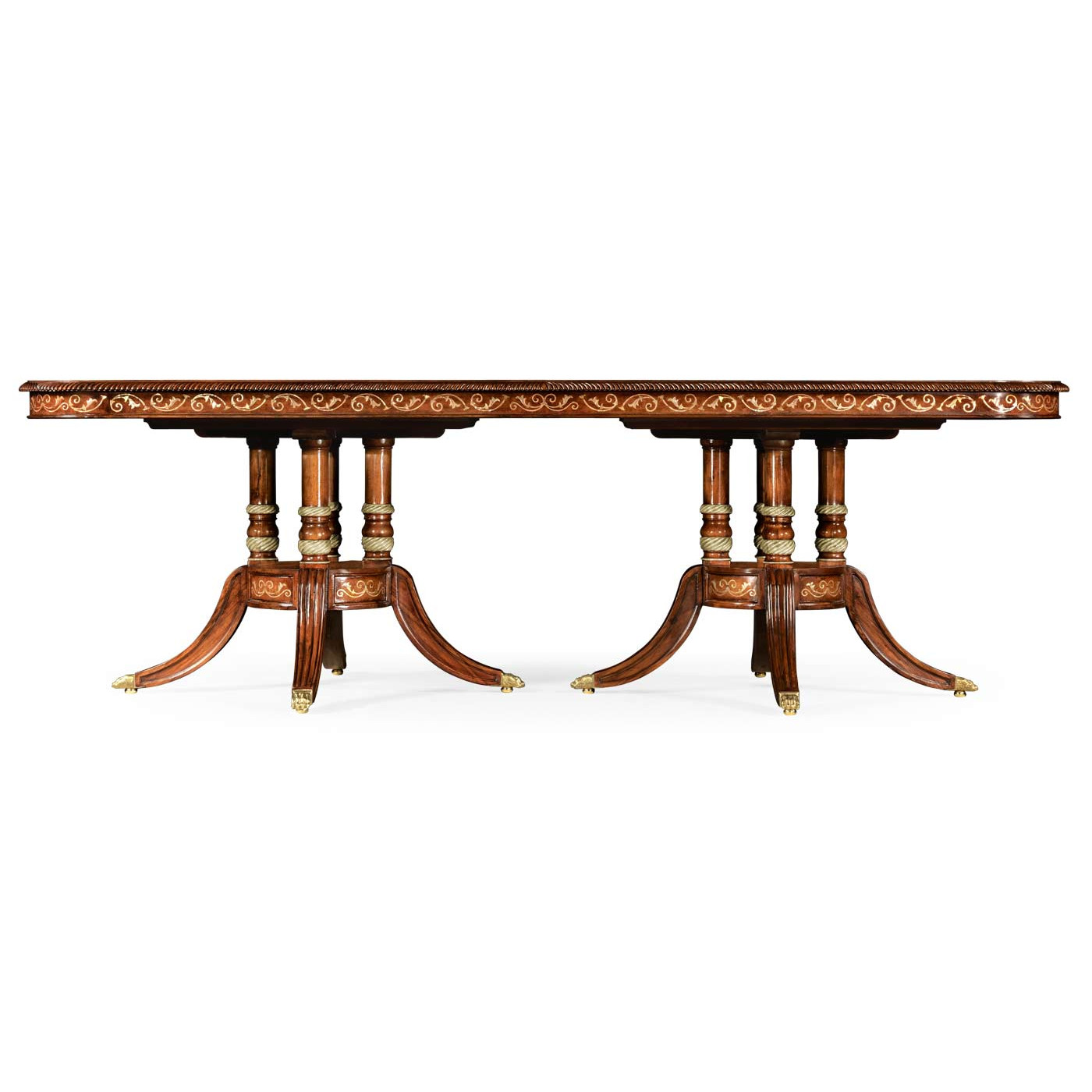 Burl & Mother of Pearl Rectangular Dining Table 95