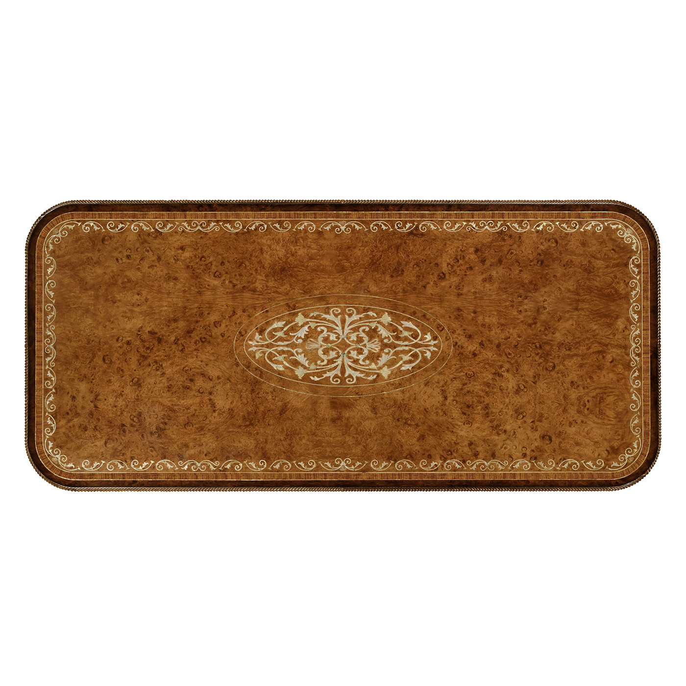 Burl & Mother of Pearl Rectangular Dining Table 95