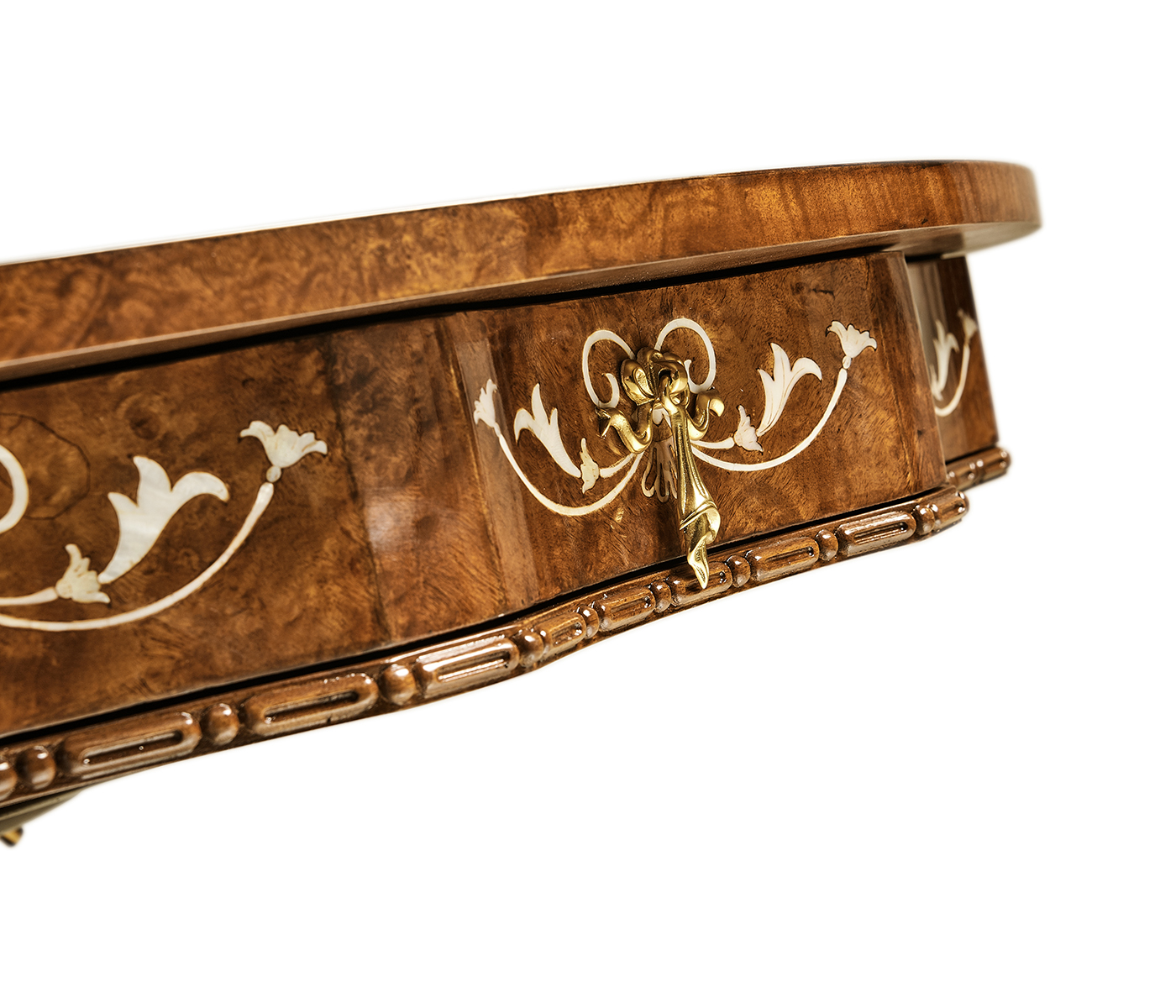 Burl & mother of pearl centre table