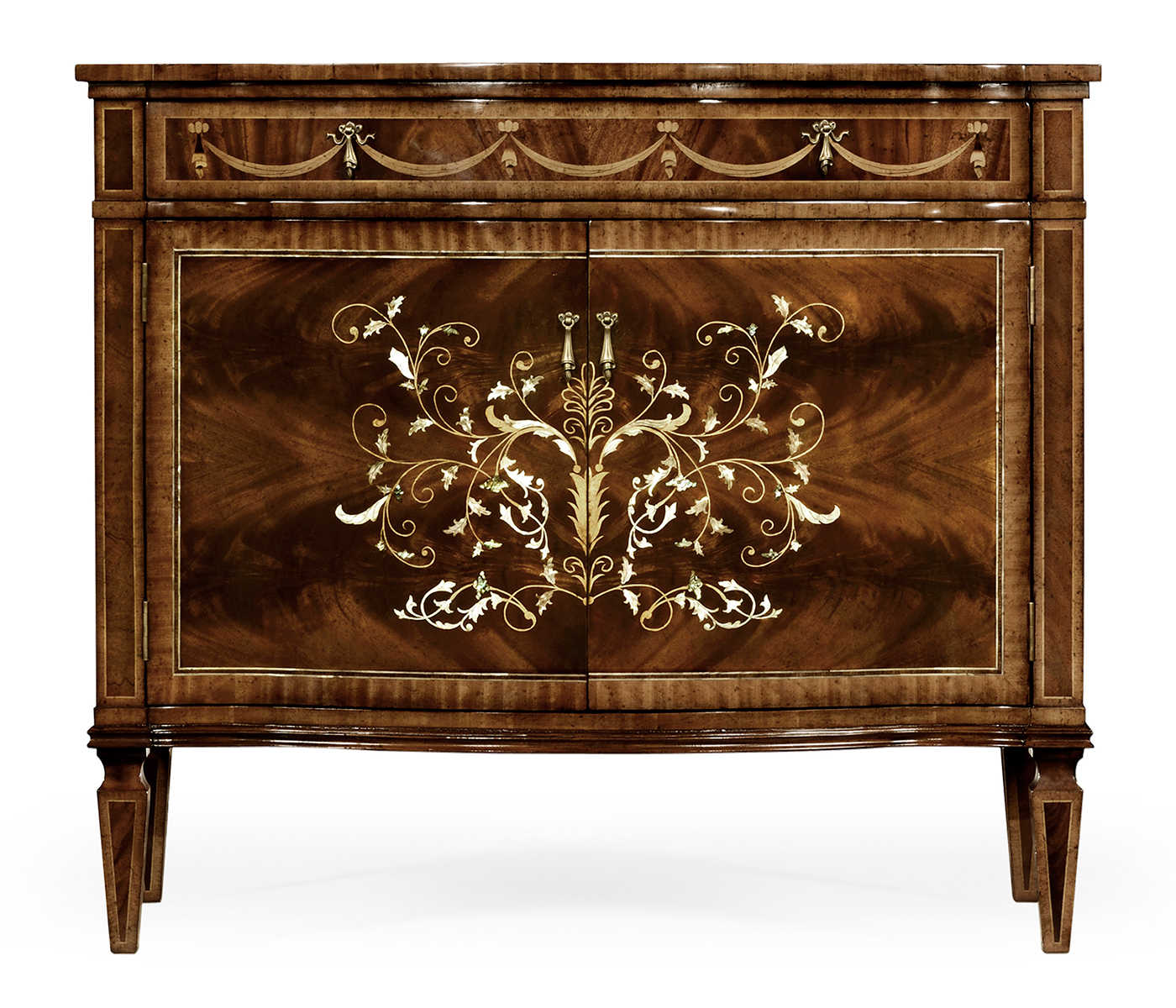 Small Mahogany & Mother of Pearl Side Cabinet