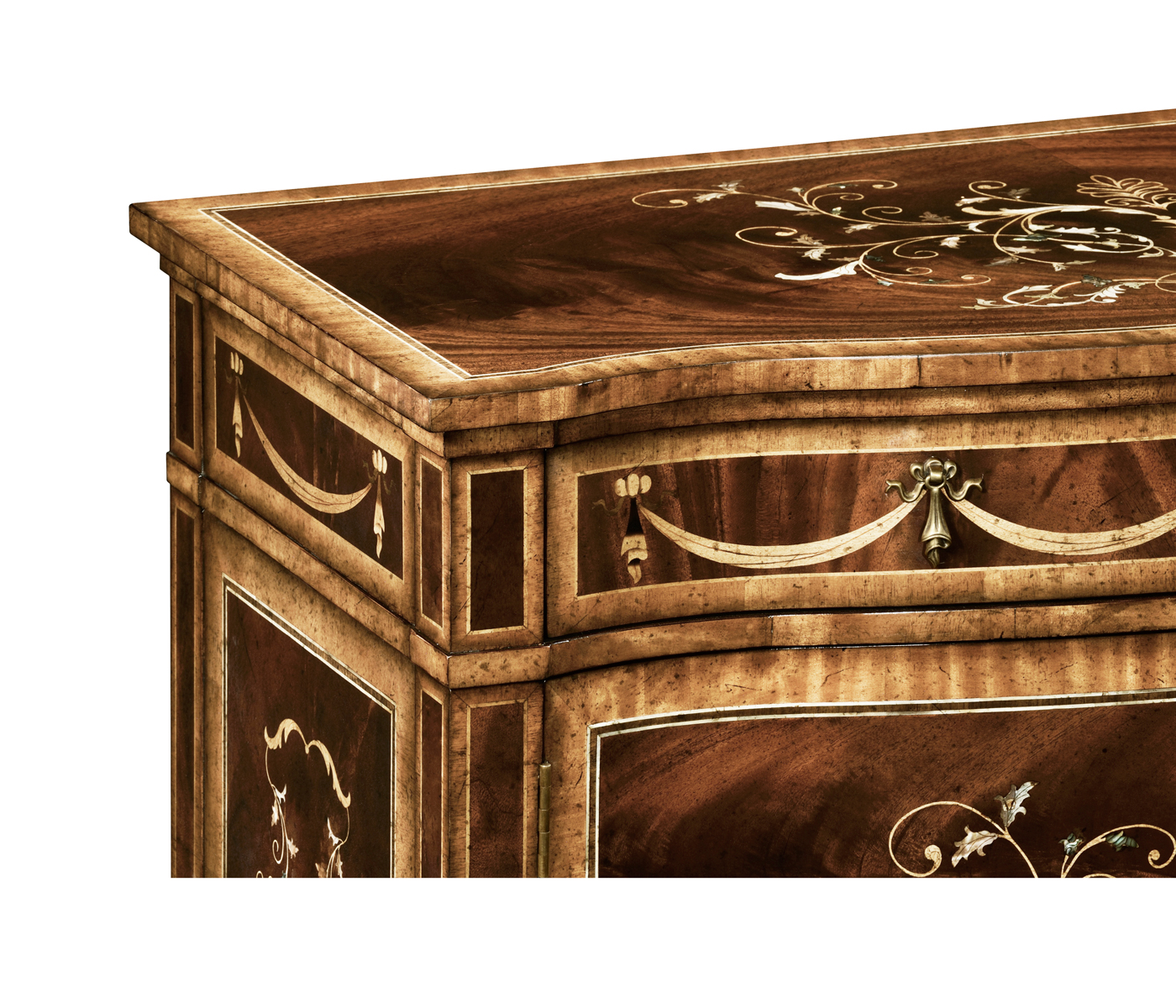 Small Mahogany & Mother of Pearl Side Cabinet