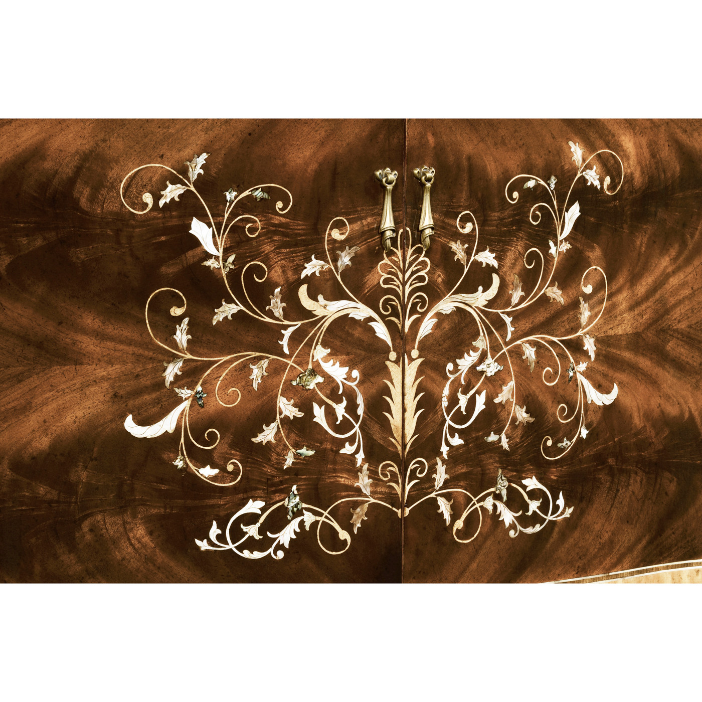 Small Mahogany & Mother of Pearl Side Cabinet