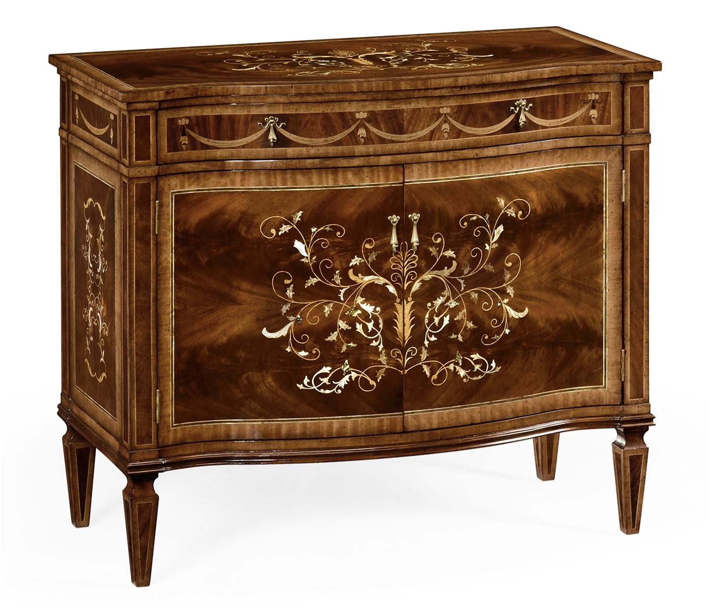 Small Mahogany & Mother of Pearl Side Cabinet