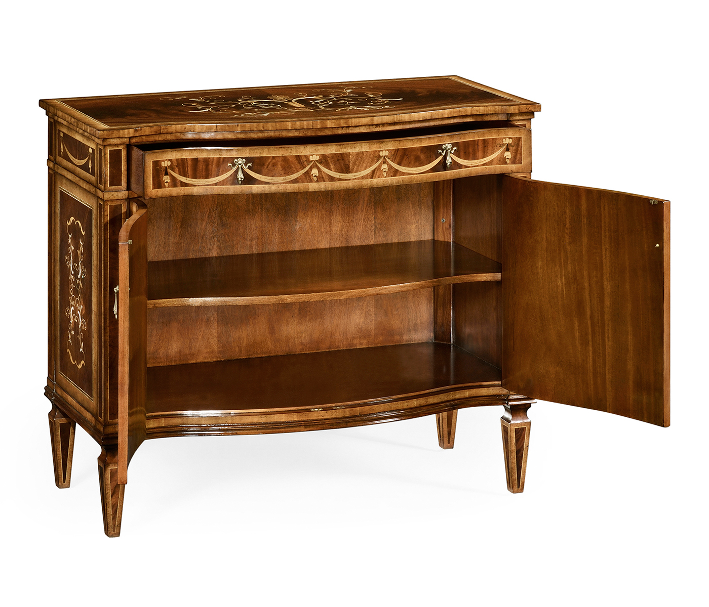 Small Mahogany & Mother of Pearl Side Cabinet