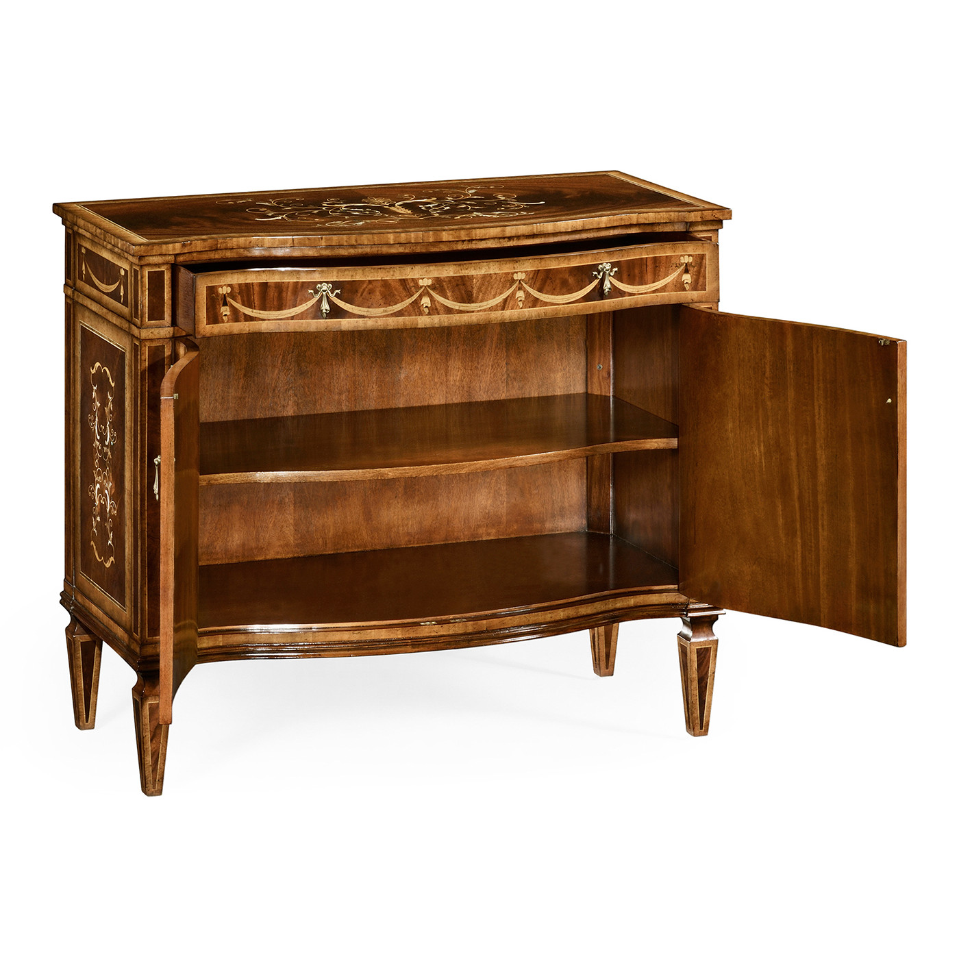 Small Mahogany & Mother of Pearl Side Cabinet