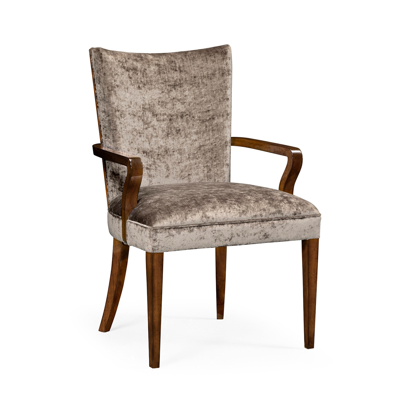 Biedermeier Style Dining Arm Chair with Fine Mop & Marquetry Inlay