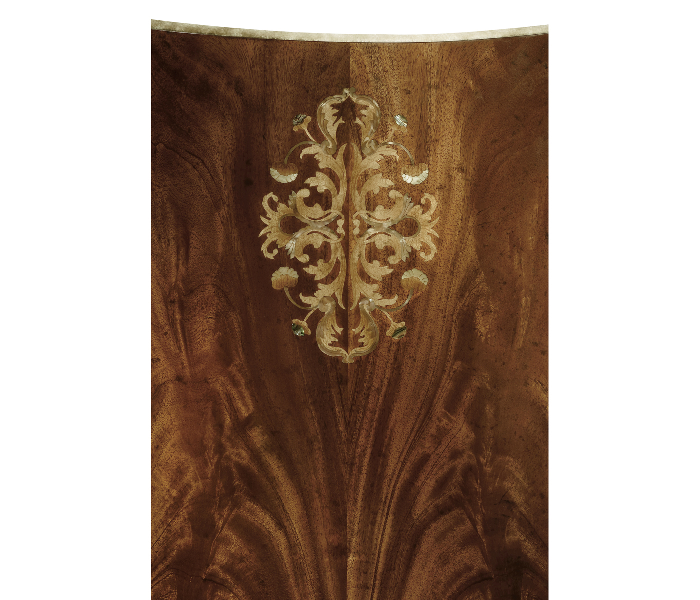 Biedermeier Style Dining Arm Chair with Fine Mop & Marquetry Inlay