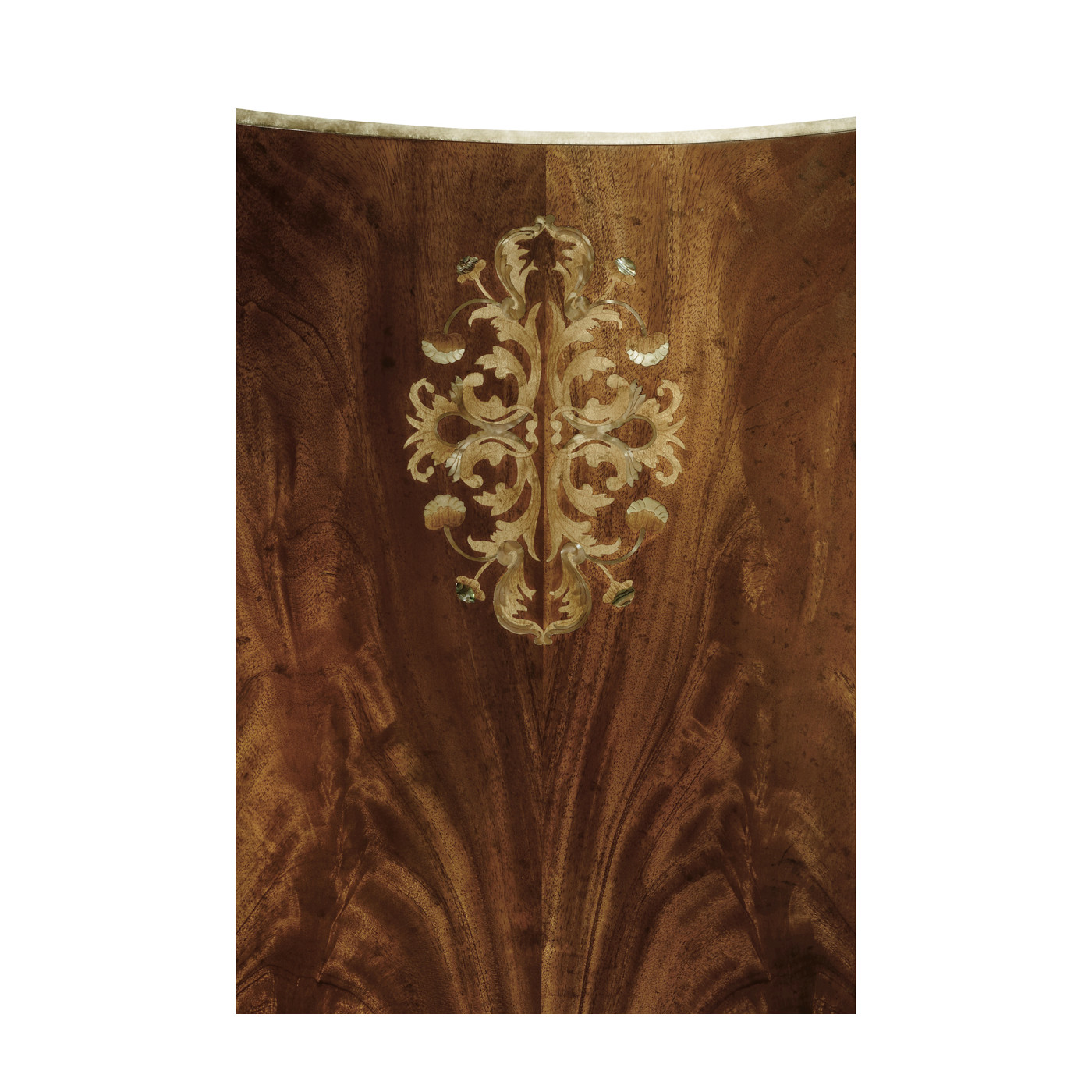 Biedermeier Style Dining Arm Chair with Fine Mop & Marquetry Inlay