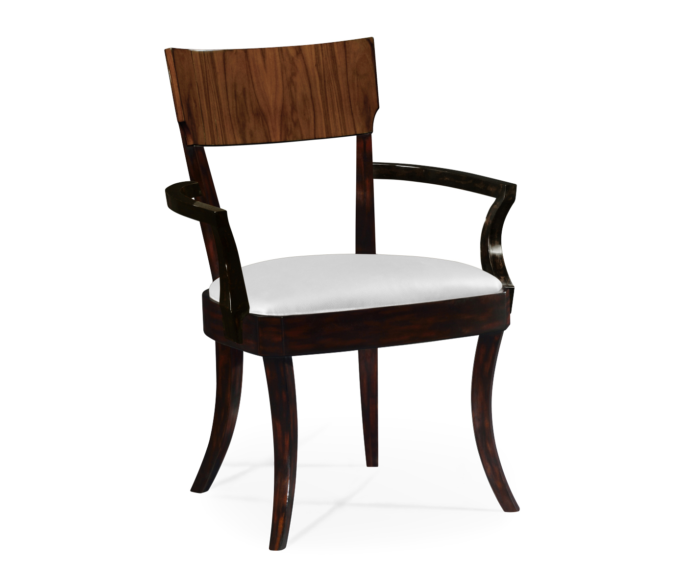 Art Deco Satin Rosewood Dining Arm Chair