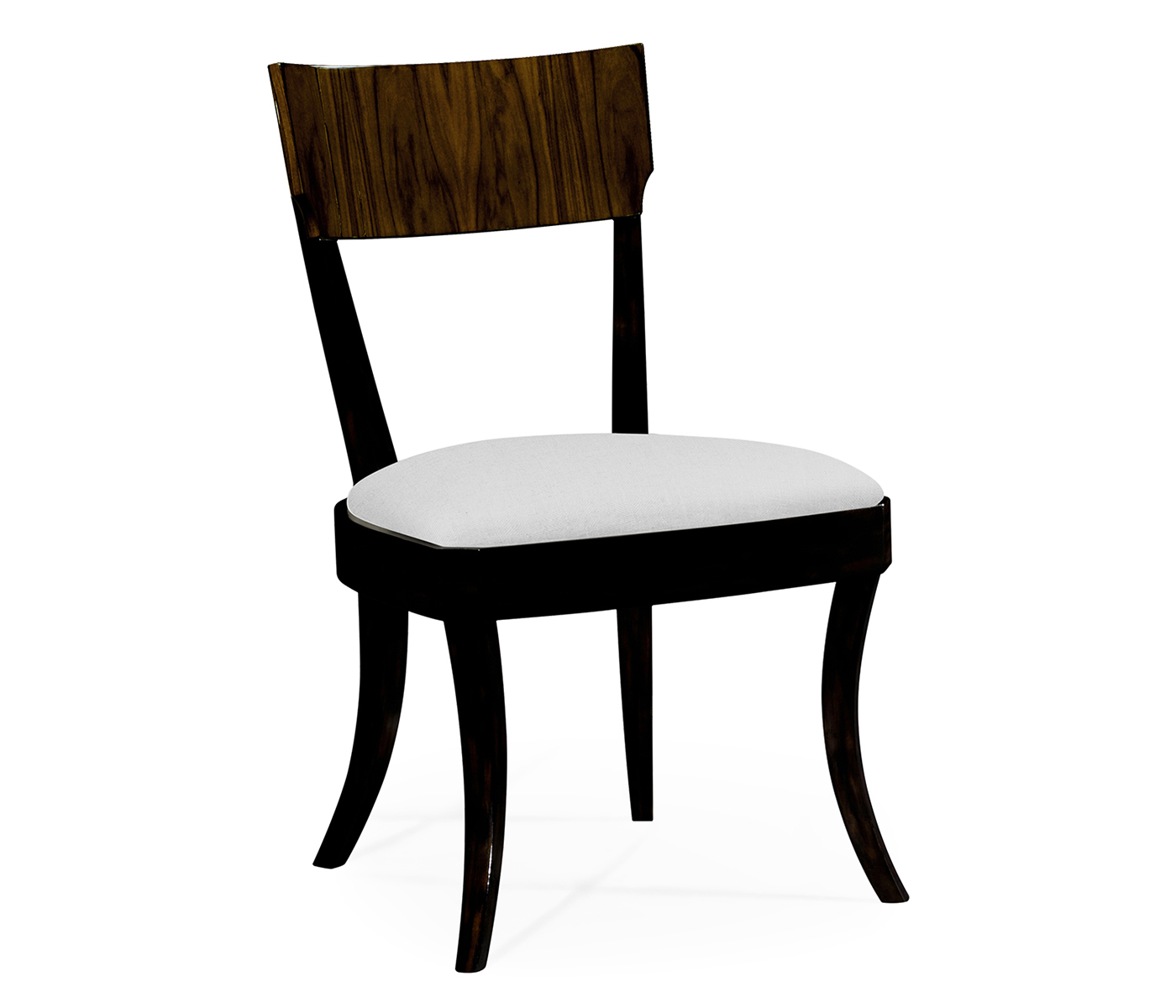 Art Deco Macassar Ebony High Lustre Dining Side Chair