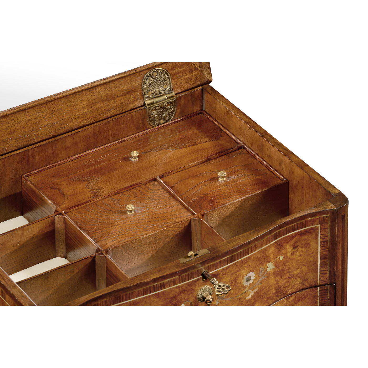 Burl & Mother of Pearl Collectors Cabinet