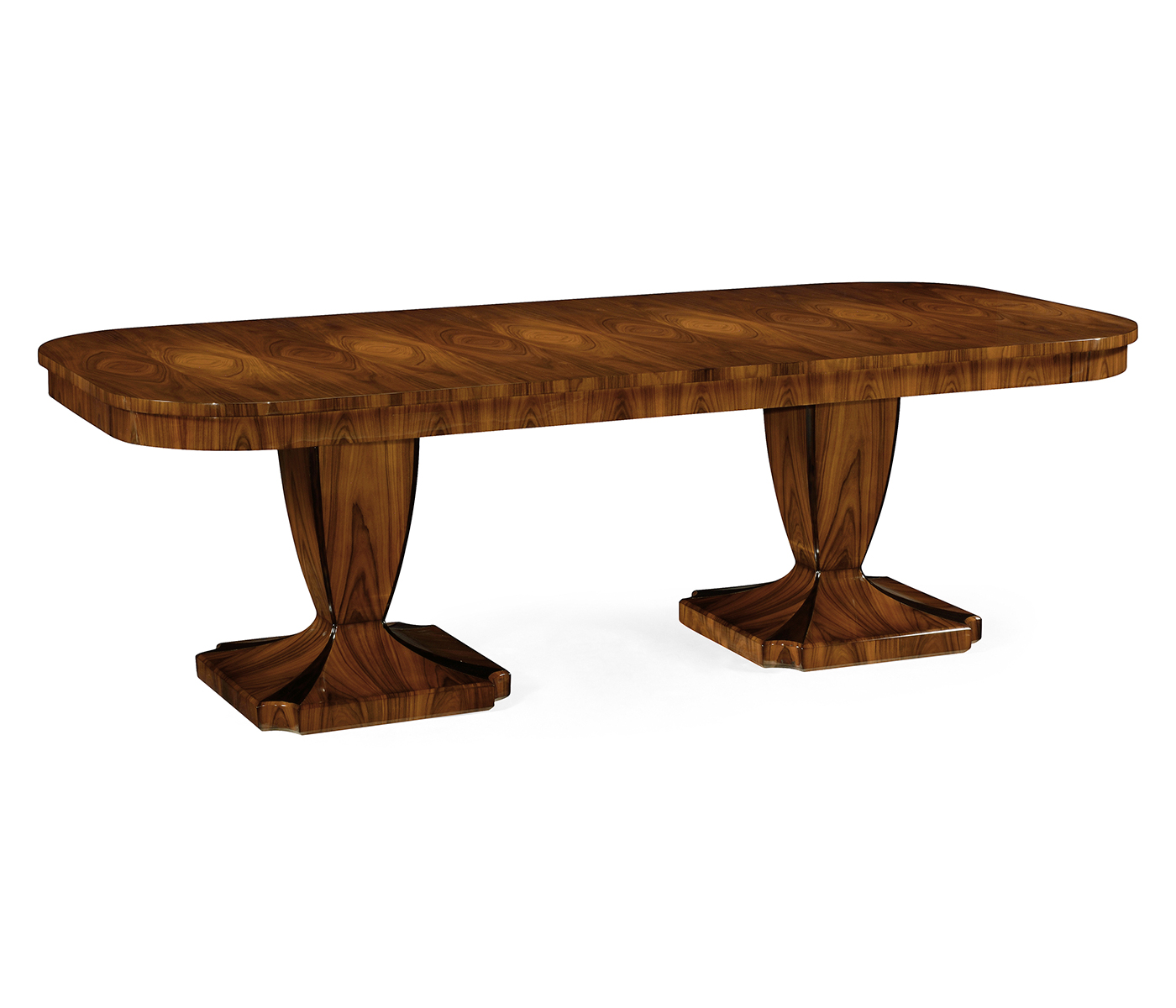 Double pedestal dining table - high sheen