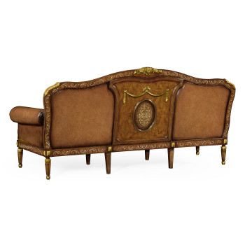 Burl & Mother of Pearl Inlaid Three-Seater Sofa