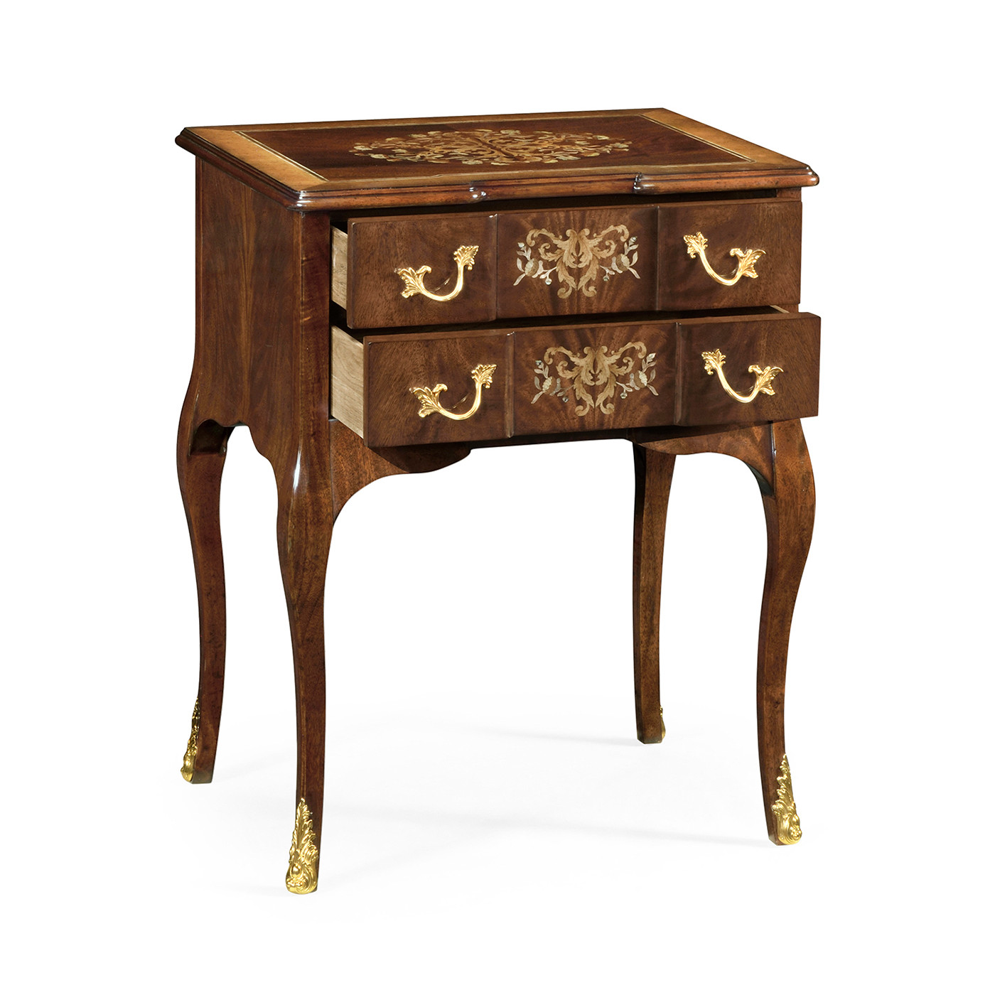 Mahogany & Mother of Pearl Bedside Chest