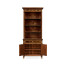 Tall Mahogany & Mother of Pearl Bookcase on Chest