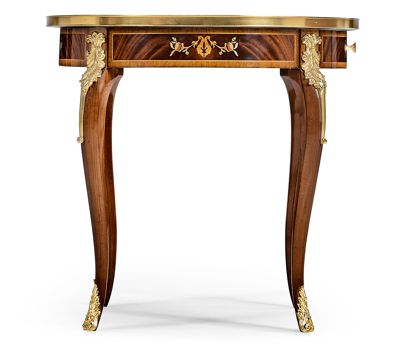 Mahogany lamp table with mother of pearl & marquetry