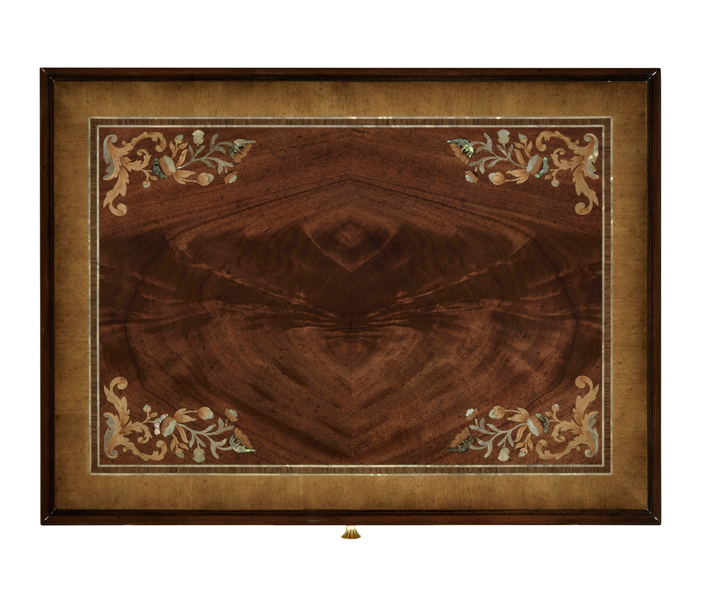 Mahogany side table with mother of pearl & marquetry