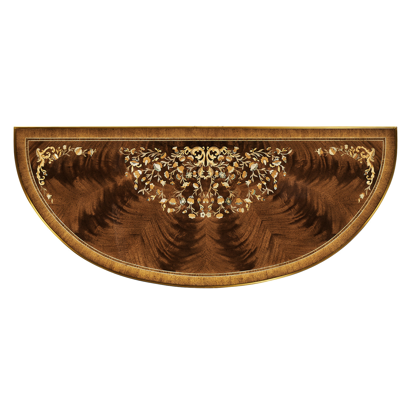 Mahogany Demilune Console Table