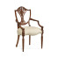Sheraton Dining Arm Chair with Shield Back in Mahogany High Gloss