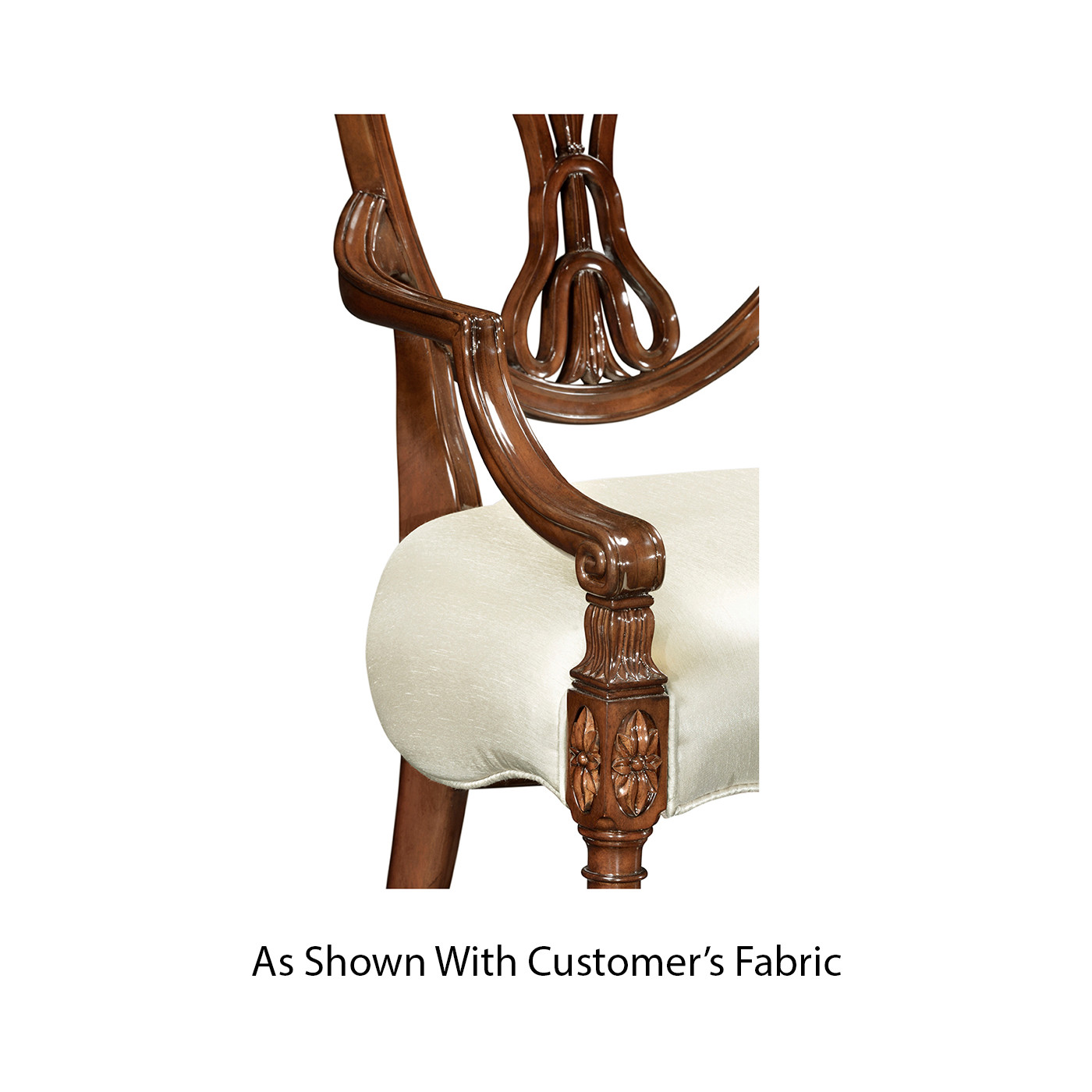 Sheraton Dining Arm Chair with Shield Back in Mahogany High Gloss