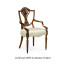 Sheraton Dining Arm Chair with Shield Back in Mahogany High Gloss