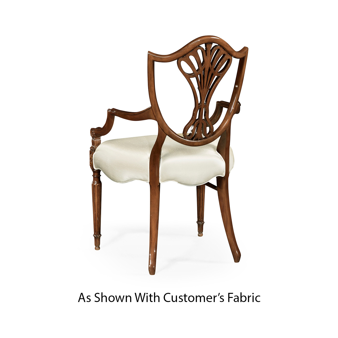 Sheraton Dining Arm Chair with Shield Back in Mahogany High Gloss