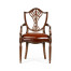 Sheraton Dining Arm Chair with Shield Back in Mahogany High Gloss