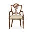 Sheraton Arm Chair with Shield Back in Mahogany High Gloss & Mop Details