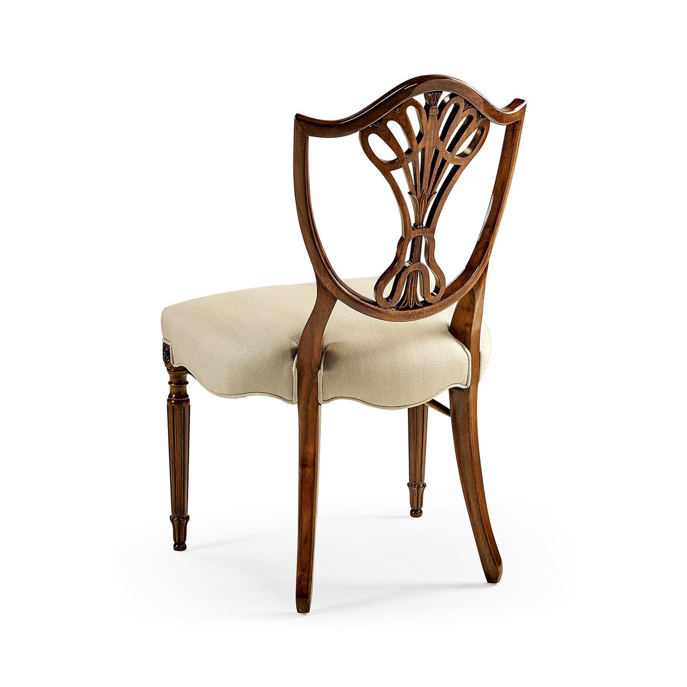 Sheraton Dining Side Chair with Shield Back in Mahogany High Gloss