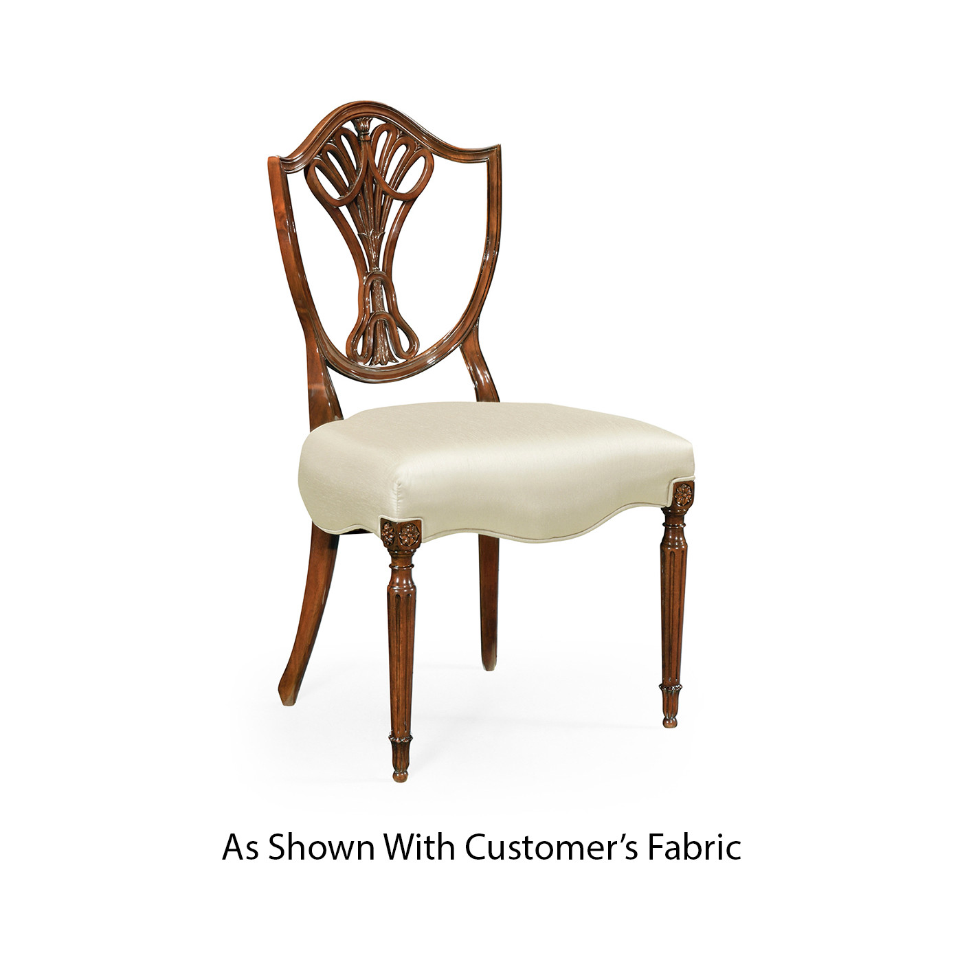 Sheraton Dining Side Chair with Shield Back in Mahogany High Gloss