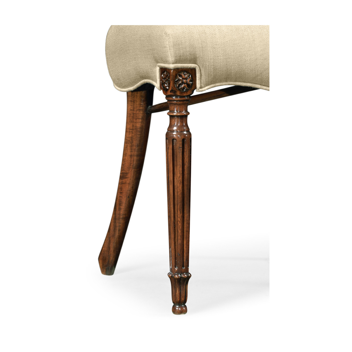 Sheraton Side Chair with Shield Back in Mahogany High Gloss & MOP Details