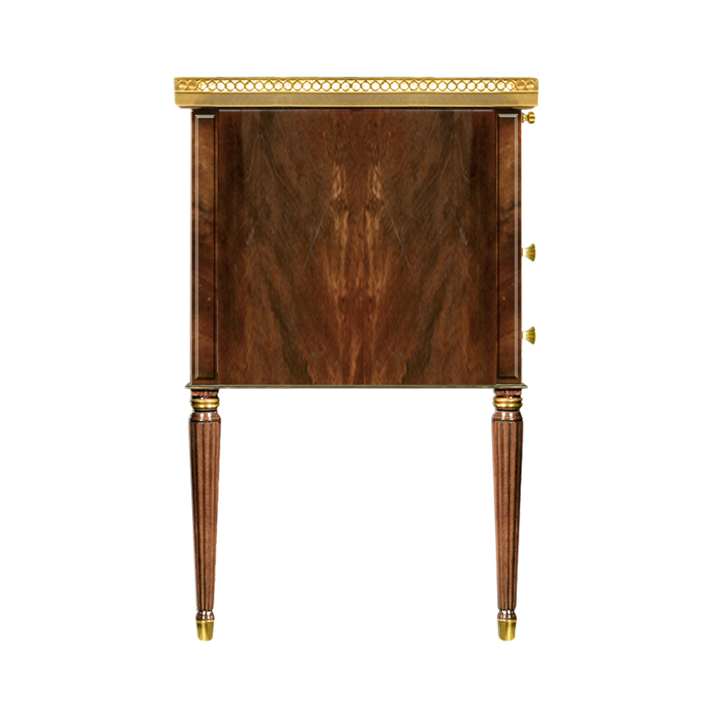 Swirl Mahogany & Mother of Pearl Nightstand