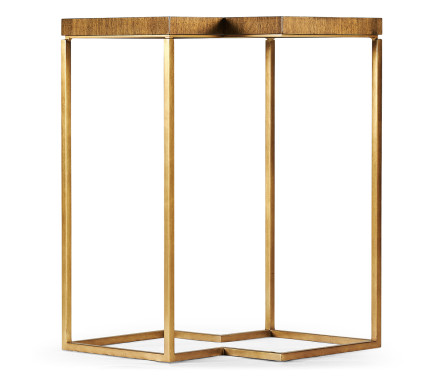 Double Diamond Bookmatched Walnut Side Table
