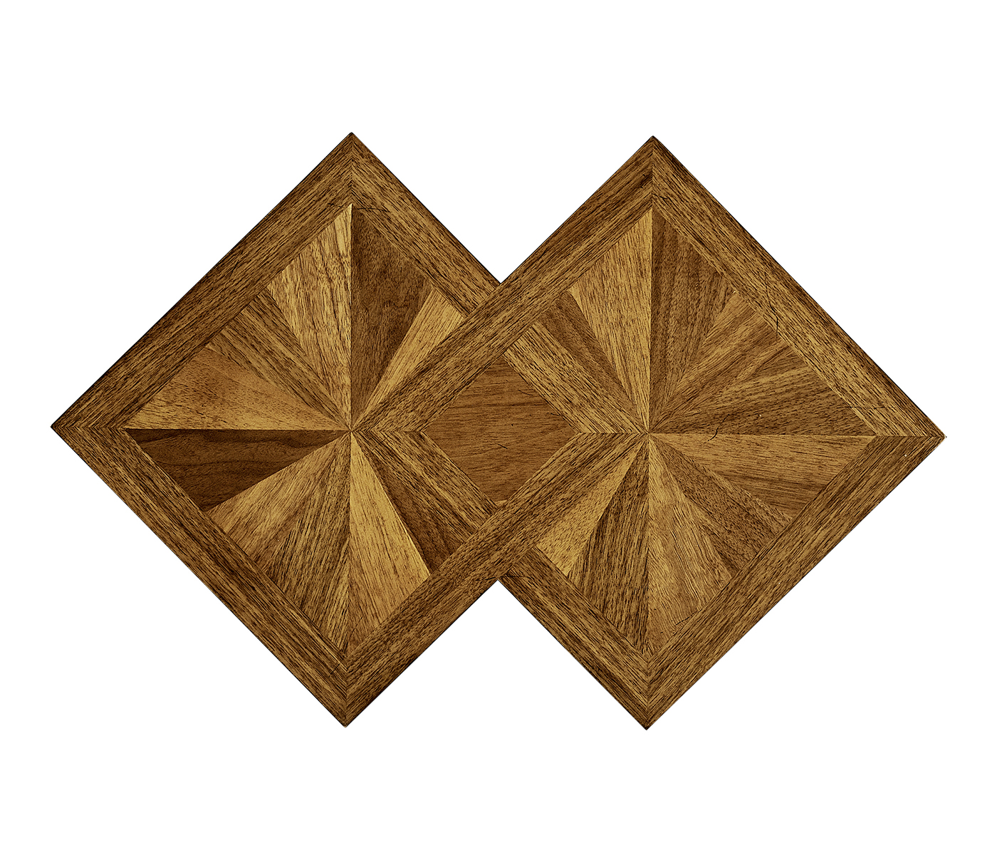 Double Diamond Bookmatched Walnut Side Table