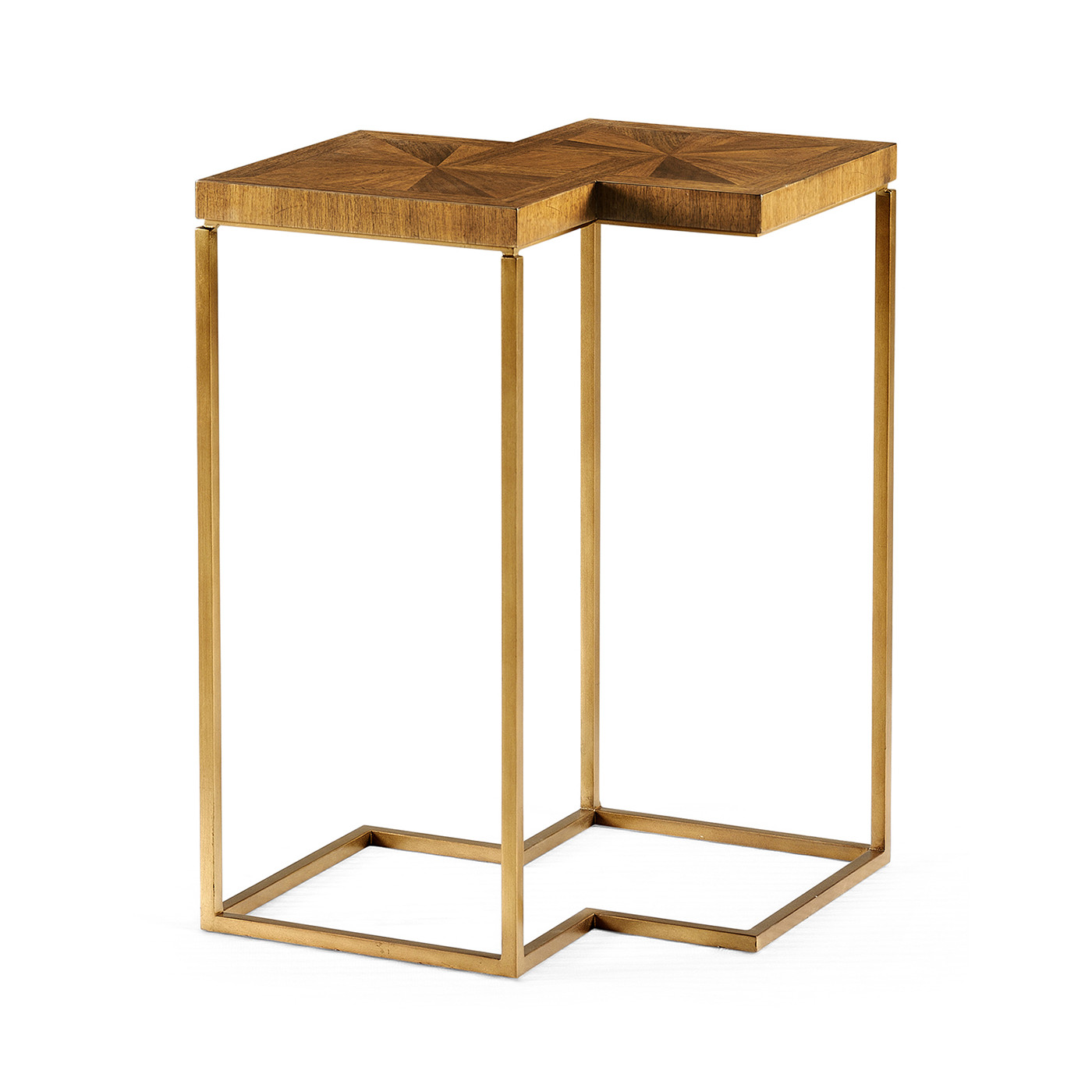 Double Diamond Bookmatched Walnut Side Table