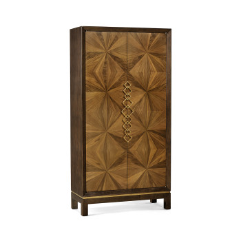 Bookmatched Walnut Storage Cabinet