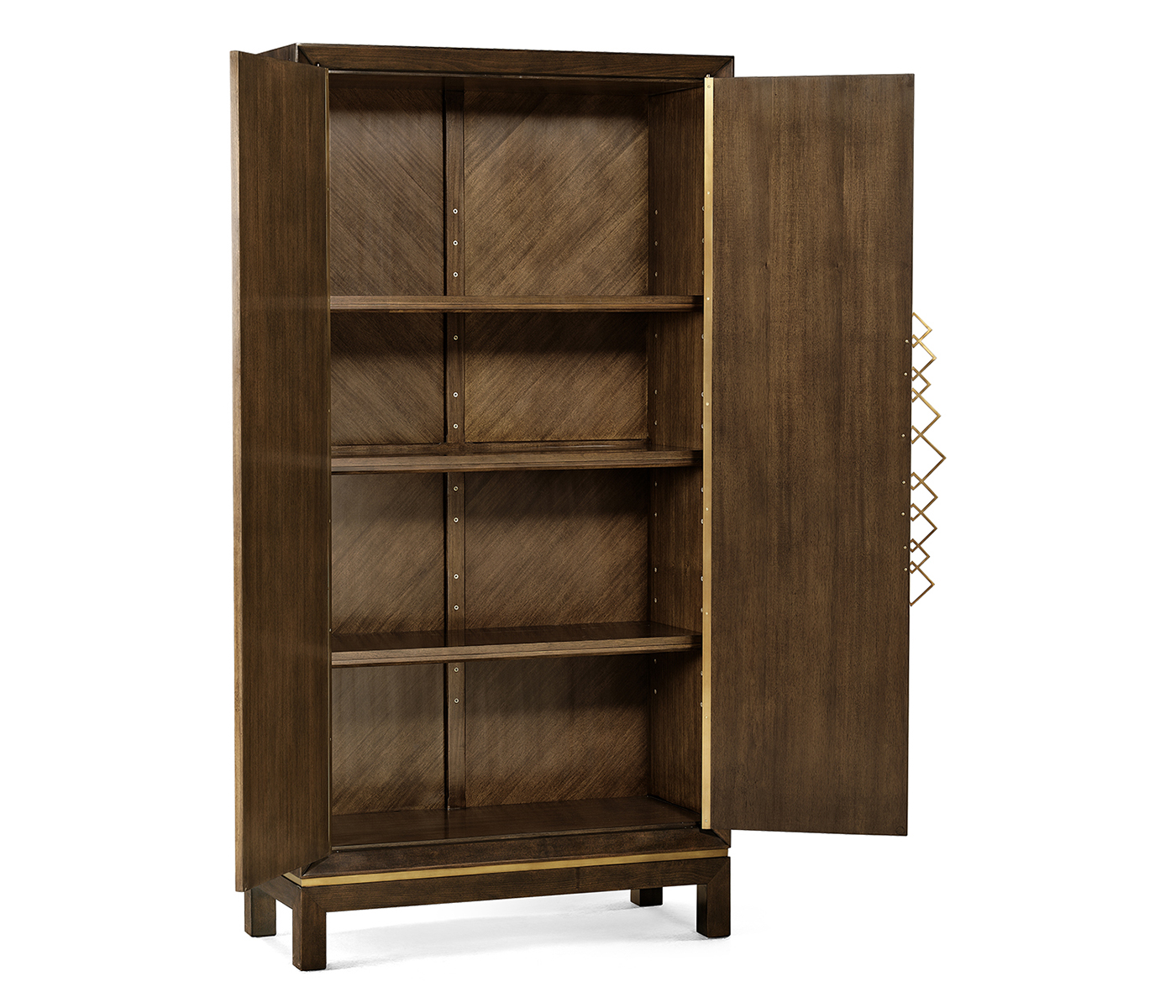 Bookmatched Walnut Storage Cabinet