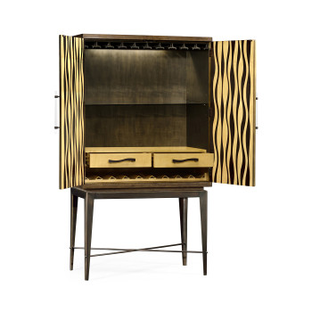 Textured Chestnut Drinks Cabinet