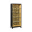 Black Display Cabinet with Interior Geometric Pattern