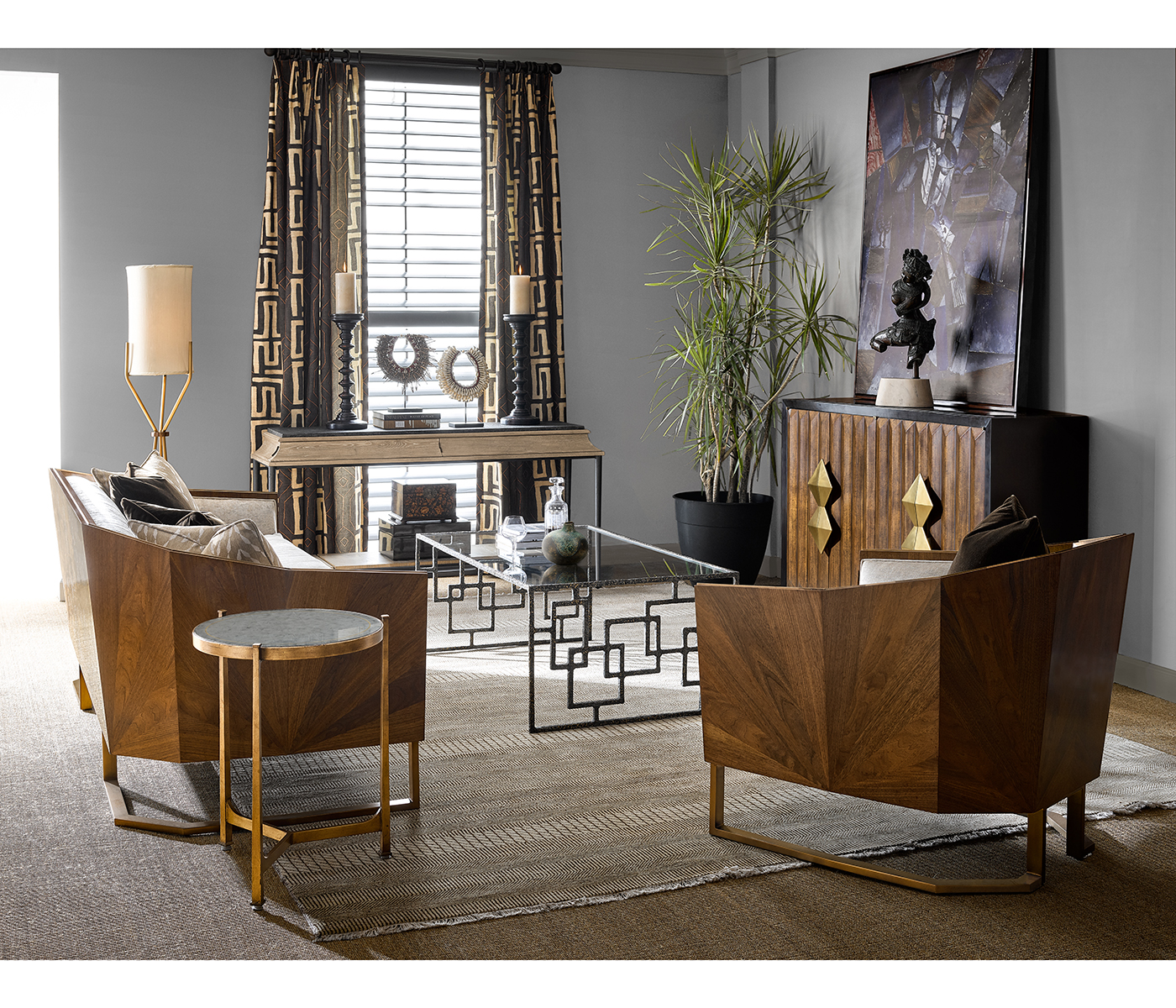 Brass & Glass Coffee Table