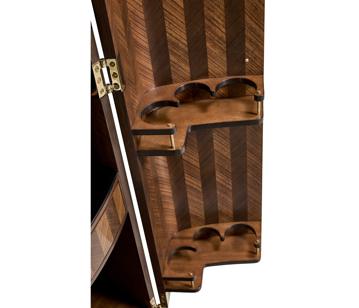 Feather Inlay Drinks Cabinet
