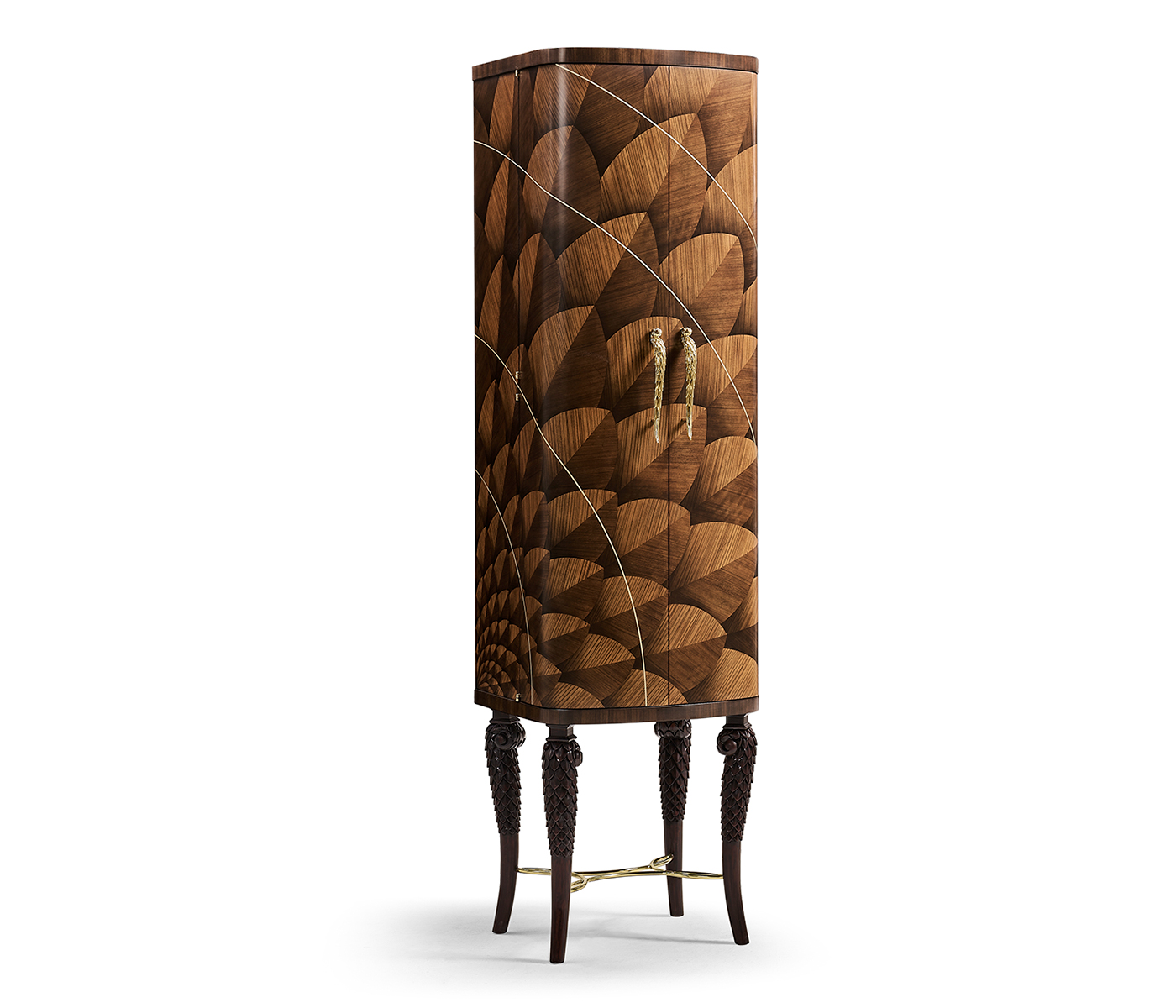 Feather Inlay Drinks Cabinet