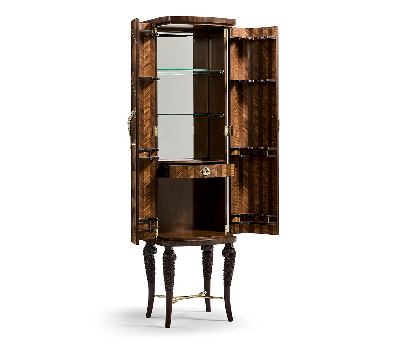 Feather Inlay Drinks Cabinet