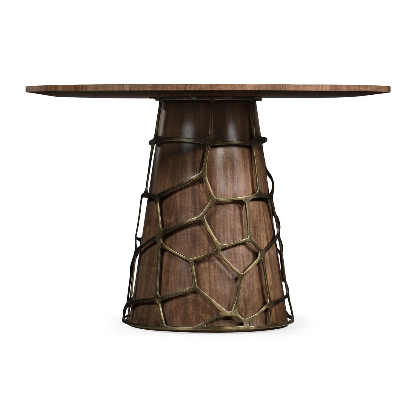 Circular Natural Walnut Dining Table 48