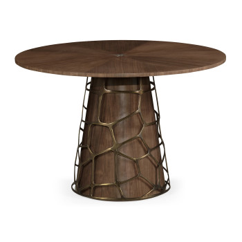 Circular Natural Walnut Dining Table 48